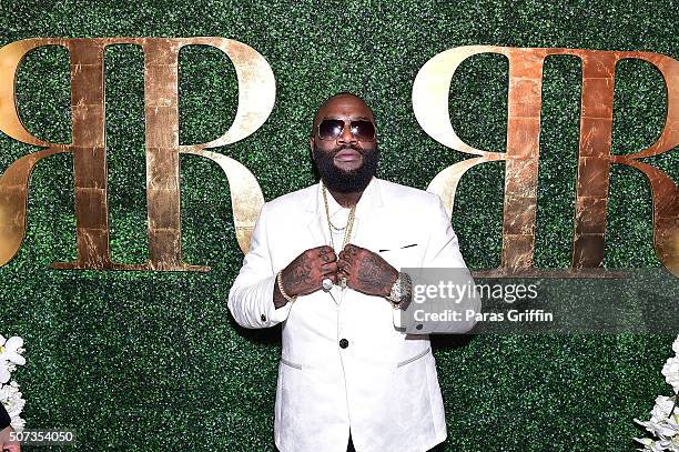 Rick Ross attends Rick Ross' 40th Birthday Celebration on January 28, 2016 in Fayetteville, Georgia.
