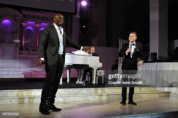 Seal and Harrison Craig perform during the G'Day USA 2016 Black Tie Gala at Vibiana on January 28, 2016 in Los Angeles, California.