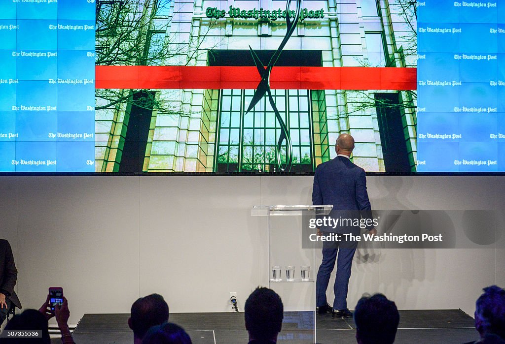 Decication ceremonies for the new Washington Post offices in Washington, DC.