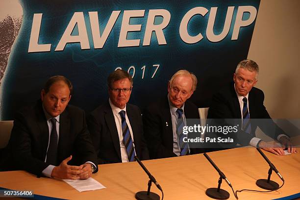 President and CEO of TEAM8 Tony Godsick. Tennis Australia President Stephen Healy, Australian tennis great Rod Laver and Chief Executive Officer,...