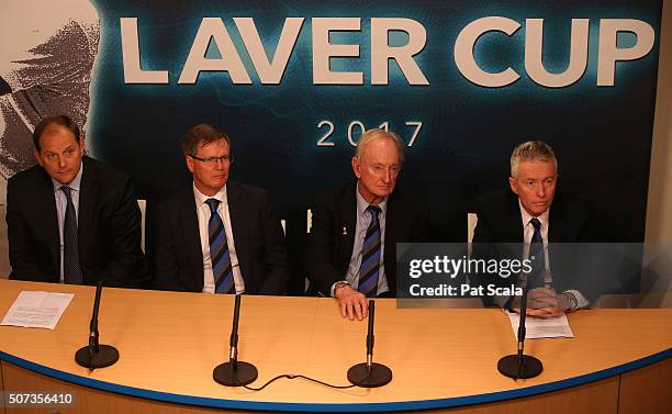 President and CEO of TEAM8 Tony Godsick. Tennis Australia President Stephen Healy, Australian tennis great Rod Laver and Chief Executive Officer,...