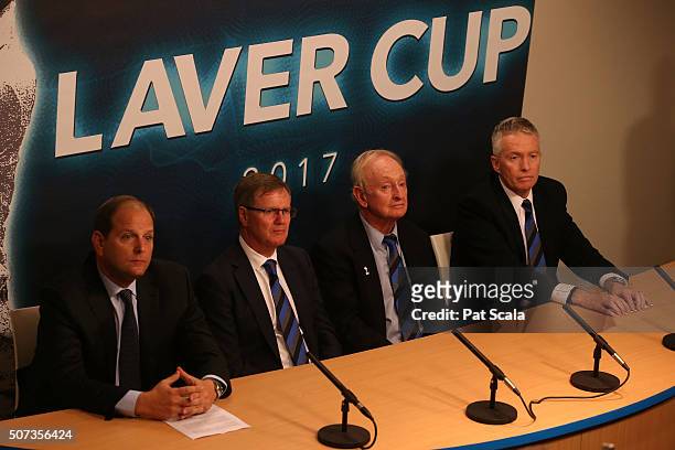 President and CEO of TEAM8 Tony Godsick. Tennis Australia President Stephen Healy, Australian tennis great Rod Laver and Chief Executive Officer,...