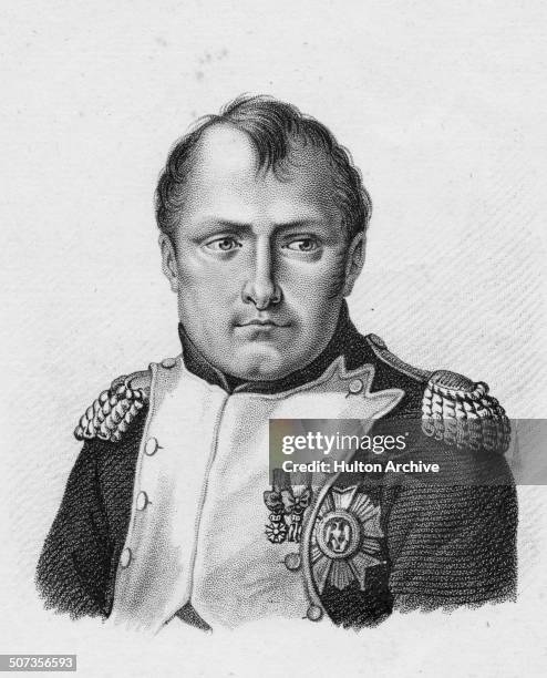 Portrait of Napoleon Bonaparte as Emperor Napoleon 1 of France on 18 June 1815 at Waterloo, Belgium.