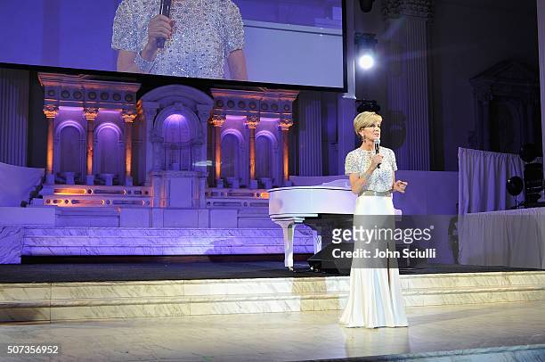 Member of the Australian House of Representatives Julie Bishop speaks onstage during the G'Day USA 2016 Black Tie Gala at Vibiana on January 28, 2016...