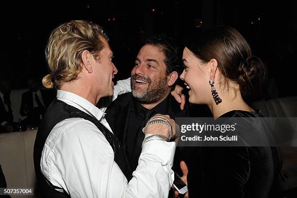 Dan Single, Brett Ratner and Bambi Northwood-Blyth attend the G'Day USA 2016 Black Tie Gala at Vibiana on January 28, 2016 in Los Angeles, California.