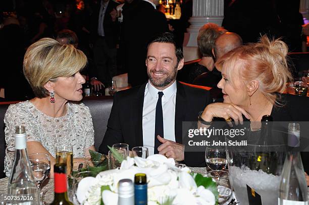 Member of the Australian House of Representatives Julie Bishop, actor Hugh Jackman and actress Deborra-Lee Furness attend the 2016 G'Day Los Angeles...