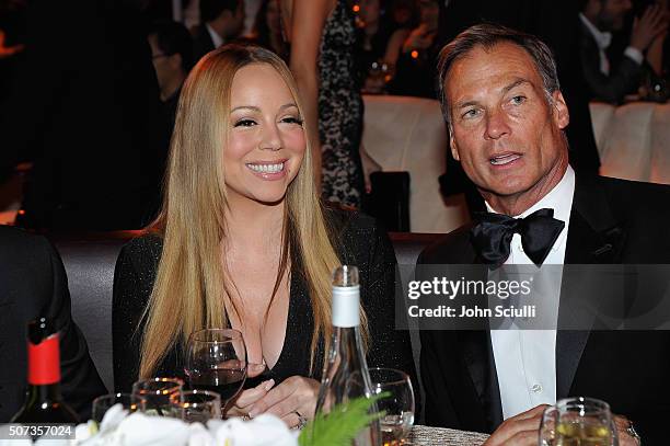 Mariah Carey and David Panton attend the G'Day USA 2016 Black Tie Gala at Vibiana on January 28, 2016 in Los Angeles, California.