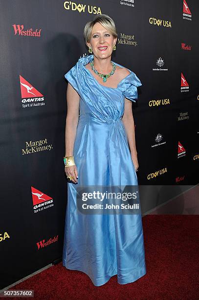 Margot McKinney attends the G'Day USA 2016 Black Tie Gala at Vibiana on January 28, 2016 in Los Angeles, California.