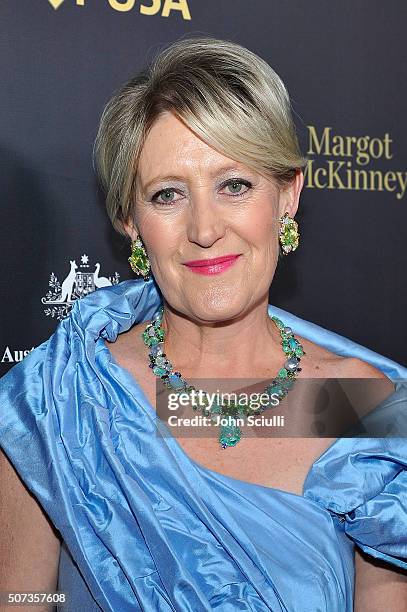 Margot McKinney attends the G'Day USA 2016 Black Tie Gala at Vibiana on January 28, 2016 in Los Angeles, California.