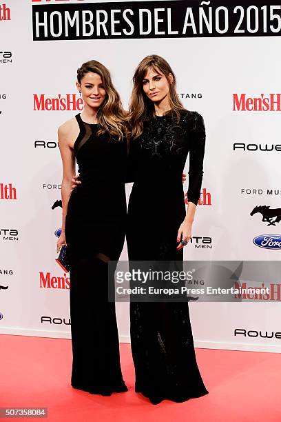 Aida Artiles and Ariadne Artiles attend Men's Health 2016 Awards on January 28, 2016 in Madrid, Spain.