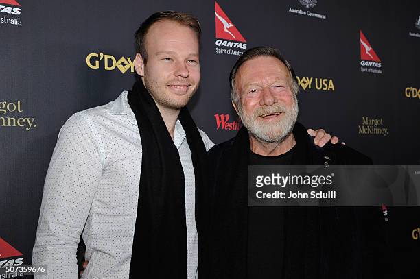 Jack Thompson and son attend the G'Day USA 2016 Black Tie Gala at Vibiana on January 28, 2016 in Los Angeles, California.