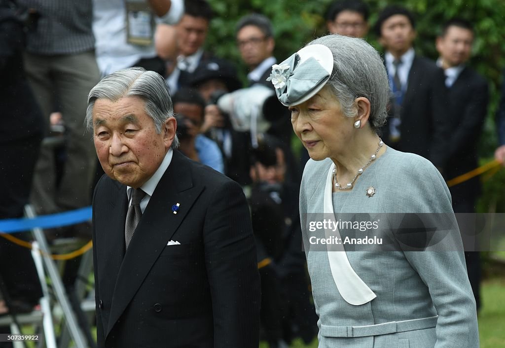 Japanese Emperor Akihito and Empress Michiko in Philippines