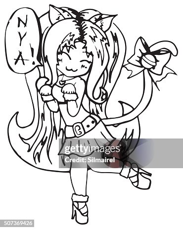 Monochrome Cat Girl Anime Manga Kawaii Cartoon Vector Isolated High-Res Vector Graphic - Getty Images Monochrome Cat Girl Anime Manga Kawaii Cartoon Vector Isolated High-Res Vector Graphic - Getty Images