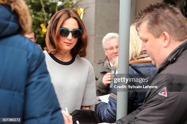 French actress Elsa Zylberstein attends 23rd Gerardmer Fantastic Film Festival on January 29, 2016 in Gerardmer, France.