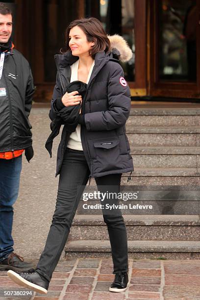 French actress Louise Monot attends 23rd Gerardmer Fantastic Film Festival on January 29, 2016 in Gerardmer, France.