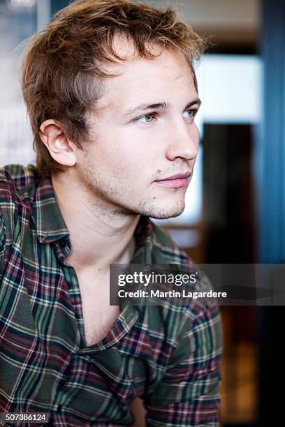 Actor Mathieu Spinosi is photographed for Self Assignment on October 11, 2014 in Paris, France.