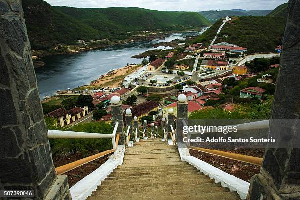 panoramic view of the city of piranhas. - escadaria fotografías e imágenes de stock