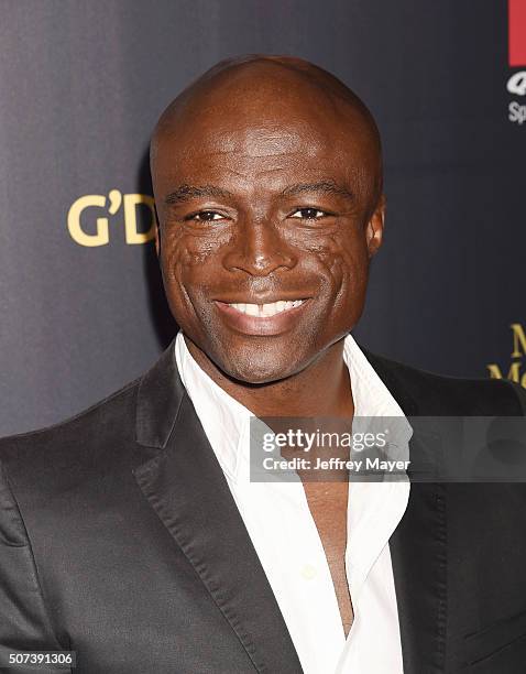 Singer/songwriter Seal arrives at the 2016 G'Day Los Angeles Gala at Vibiana on January 28, 2016 in Los Angeles, California.