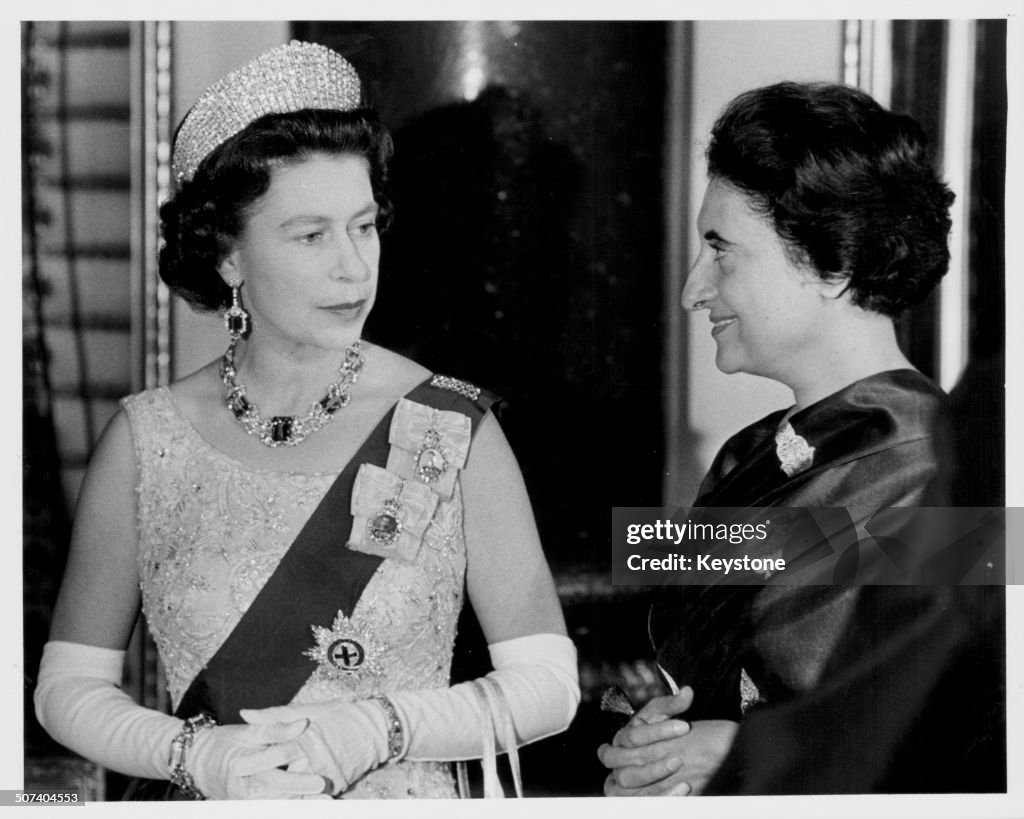Queen Elizabeth II And Indira Gandhi