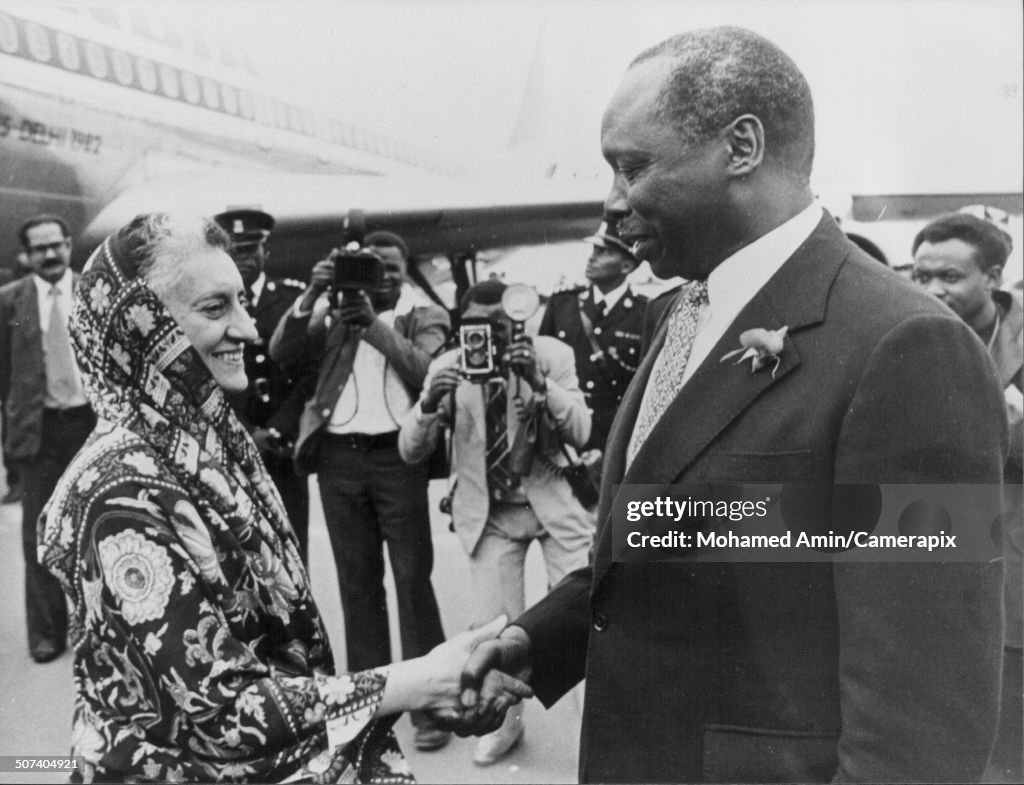 Indira Gandhi And Daniel Arap Moi