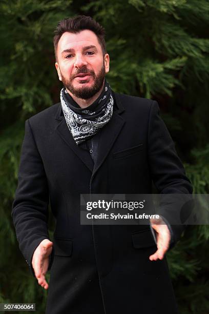 French actor Michael Youn gestures during photo session for the film " Le fantome de Canterville" during 23rd Gerardmer Fantastic Film Festival on...