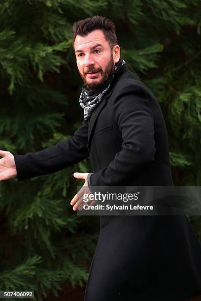 French actor Michael Youn gestures during photo session for the film " Le fantome de Canterville" during 23rd Gerardmer Fantastic Film Festival on...