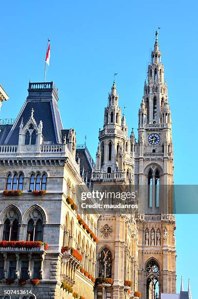 vienna city hall - vienna town hall stock pictures, royalty-free photos & images