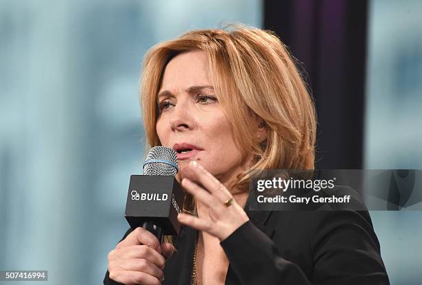 Actress Kim Cattrall attends AOL Build Presents "Sensitive Skin" at AOL Studios In New York on January 29, 2016 in New York City.