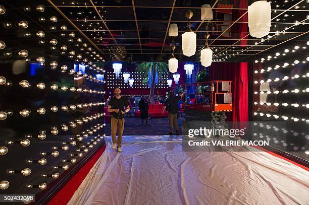 General view of atmosphere at the 22nd Annual Screen Actors Guild Awards - Red Carpet Roll-Out and Behind-The-Scenes at the Shrine Auditorium in Los...