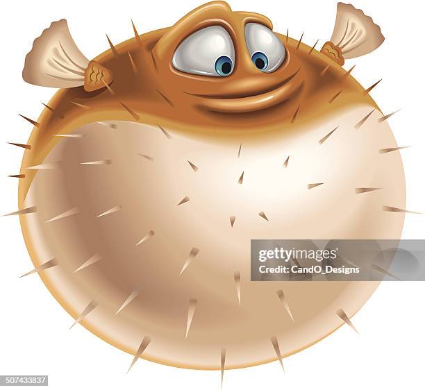 blowfish - balloonfish stock illustrations