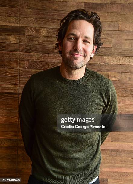 Actor Paul Rudd attends "The Fundamentals Of Caring" Portraits during the 2016 Sundance Film Festival at Acura Studio on January 29, 2016 in Park...