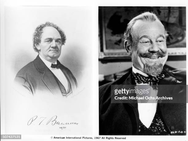 Portrait of Phineas T Barnum Burl Ives portrays Phineas T Barnum in a scene from the movie "Those Fantastic Flying Fools", circa 1967.