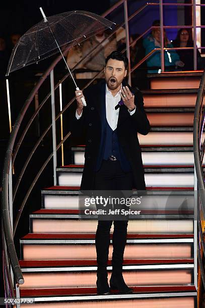 Rylan Clark after the 6th celebrity is evicted from the Big Brother House at Elstree Studios on January 29, 2016 in Borehamwood, England.