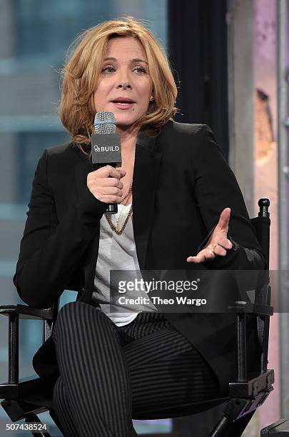 Kim Cattrall attends AOL Build Presents "Sensitive Skin" at AOL Studios In New York on January 29, 2016 in New York City.