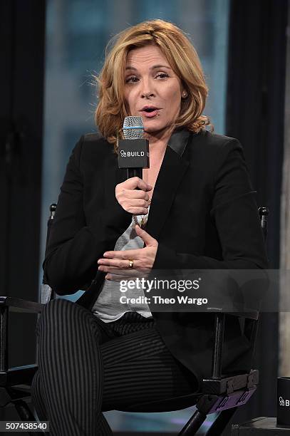 Kim Cattrall attends AOL Build Presents "Sensitive Skin" at AOL Studios In New York on January 29, 2016 in New York City.