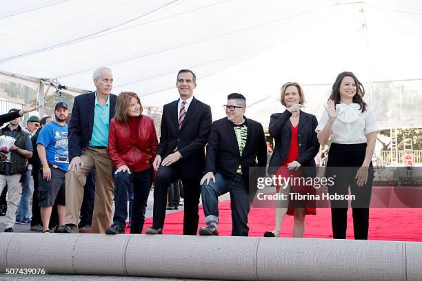 Awards Committee Vice Chair Daryl Anderson, SAG Awards Executive Producer Kathy Connell, Mayor Eric Garcetti, actress Lea DeLaria, actress JoBeth...