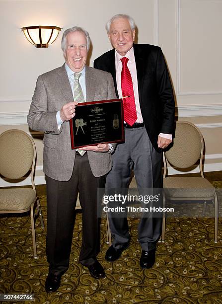 Henry Winkler and Garry Marshall attend the Pacific Pioneer Broadcasters Lifetime Achievement Awards Ceremony for Henry Winkler at Sportsmens Lodge...