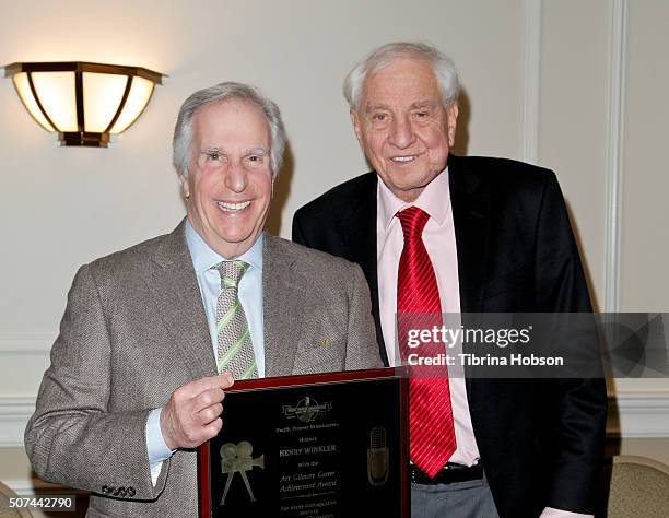 Henry Winkler and Garry Marshall attend the Pacific Pioneer Broadcasters Lifetime Achievement Awards Ceremony for Henry Winkler at Sportsmens Lodge...