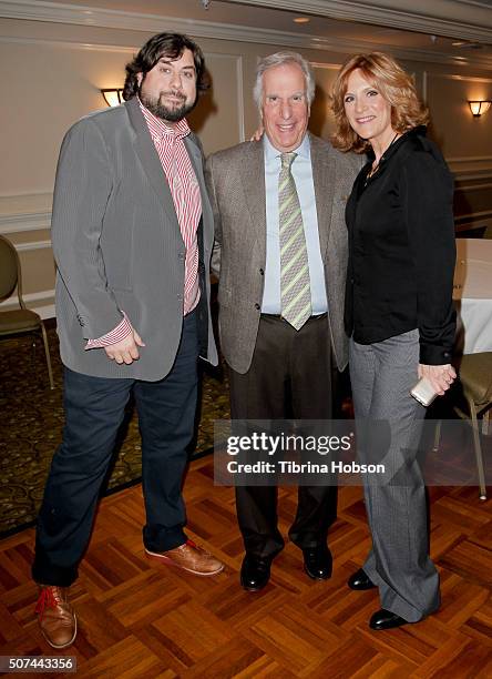 Jason Ehrlich, Henry Winkler and Carol Leifer attend the Pacific Pioneer Broadcasters Lifetime Achievement Awards Ceremony for Henry Winkler at...