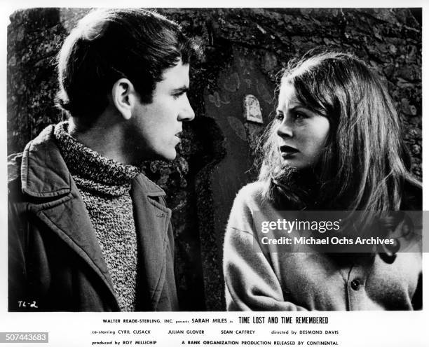 Sarah Miles has a stormy meeting with Sean Caffrey in a scene from the movie "Time Lost and Time Remembered", circa 1966.