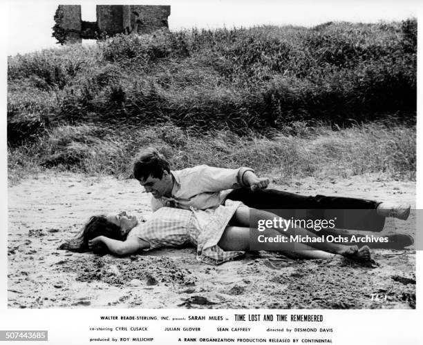 Sarah Miles and Sean Caffrey are young and in love in a scene from the movie "Time Lost and Time Remembered", circa 1966.