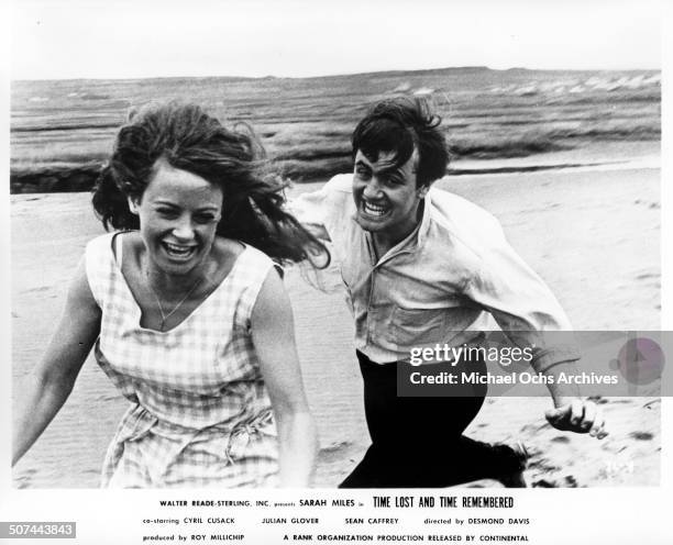 Sarah Miles and Sean Caffrey are young lovers in a scene from the movie "Time Lost and Time Remembered", circa 1966.