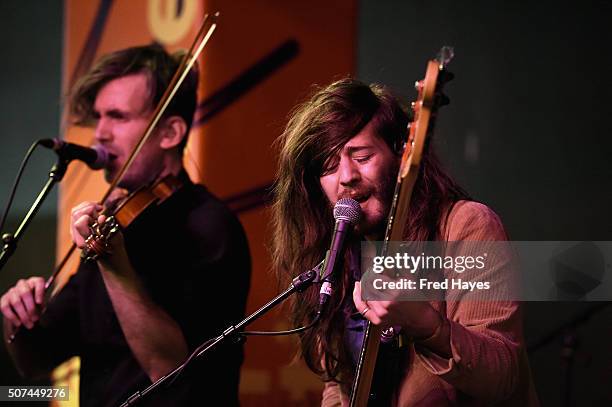 Other Lives performs at the ASCAP Music Cafe during the 2016 Sundance Film Festival at Sundance ASCAP Music Cafe on January 29, 2016 in Park City,...