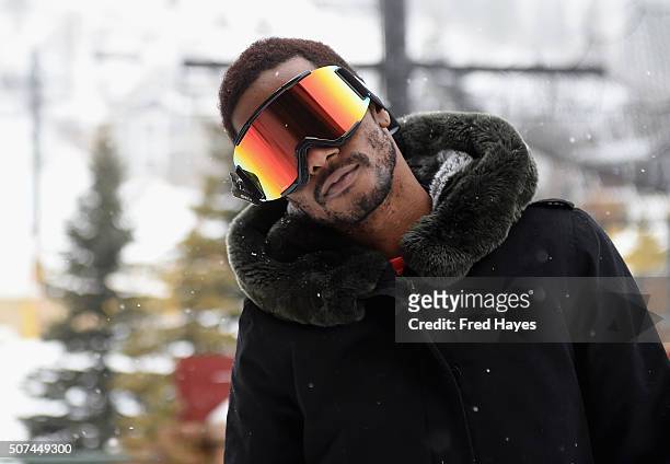 Rapper Keith Stanfield attends the ASCAP Music Cafe during the 2016 Sundance Film Festival at Sundance ASCAP Music Cafe on January 29, 2016 in Park...