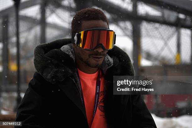 Rapper Keith Stanfield attends the ASCAP Music Cafe during the 2016 Sundance Film Festival at Sundance ASCAP Music Cafe on January 29, 2016 in Park...