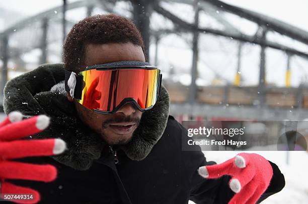 Rapper Keith Stanfield attends the ASCAP Music Cafe during the 2016 Sundance Film Festival at Sundance ASCAP Music Cafe on January 29, 2016 in Park...