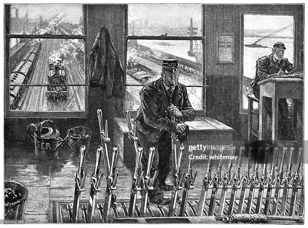 Inside a Victorian signal box