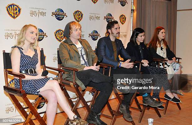 Harry Potter' cast members Evanna Lynch, Rupert Grint, Matthew Lewis, Katie Leung and Bonnie Wright attend the 3rd Annual Celebration Of Harry Potter...