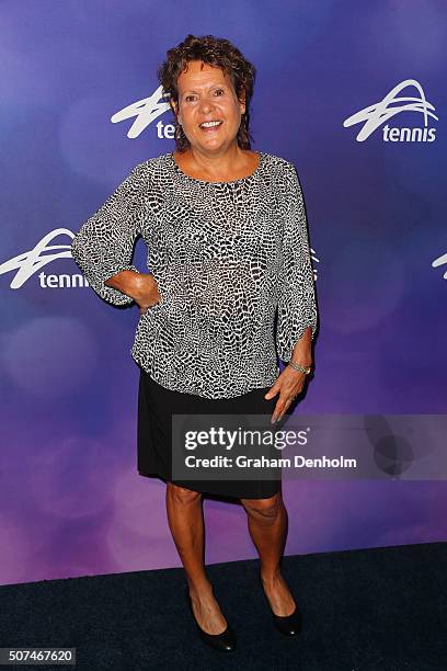 Evonne Goolagong-Cawley poses at the Legends Lunch during day thirteen of the 2016 Australian Open at Melbourne Park on January 30, 2016 in...