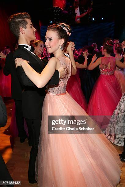 Anna Lena Kaiser, daughter of Roland Kaiser, during the Semper Opera Ball 2016 at Semperoper on January 29, 2016 in Dresden, Germany.